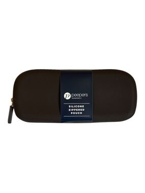 Peepers Silicone Zippered Pouch - Coffee